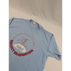 Vintage Class of '89 Blue XL T-Shirt No‎ Mountain 1989 80s Single Stitch Seniors